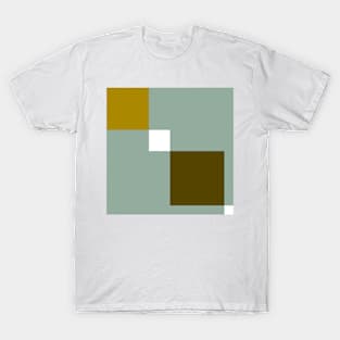 greyblue and olive abstract T-Shirt